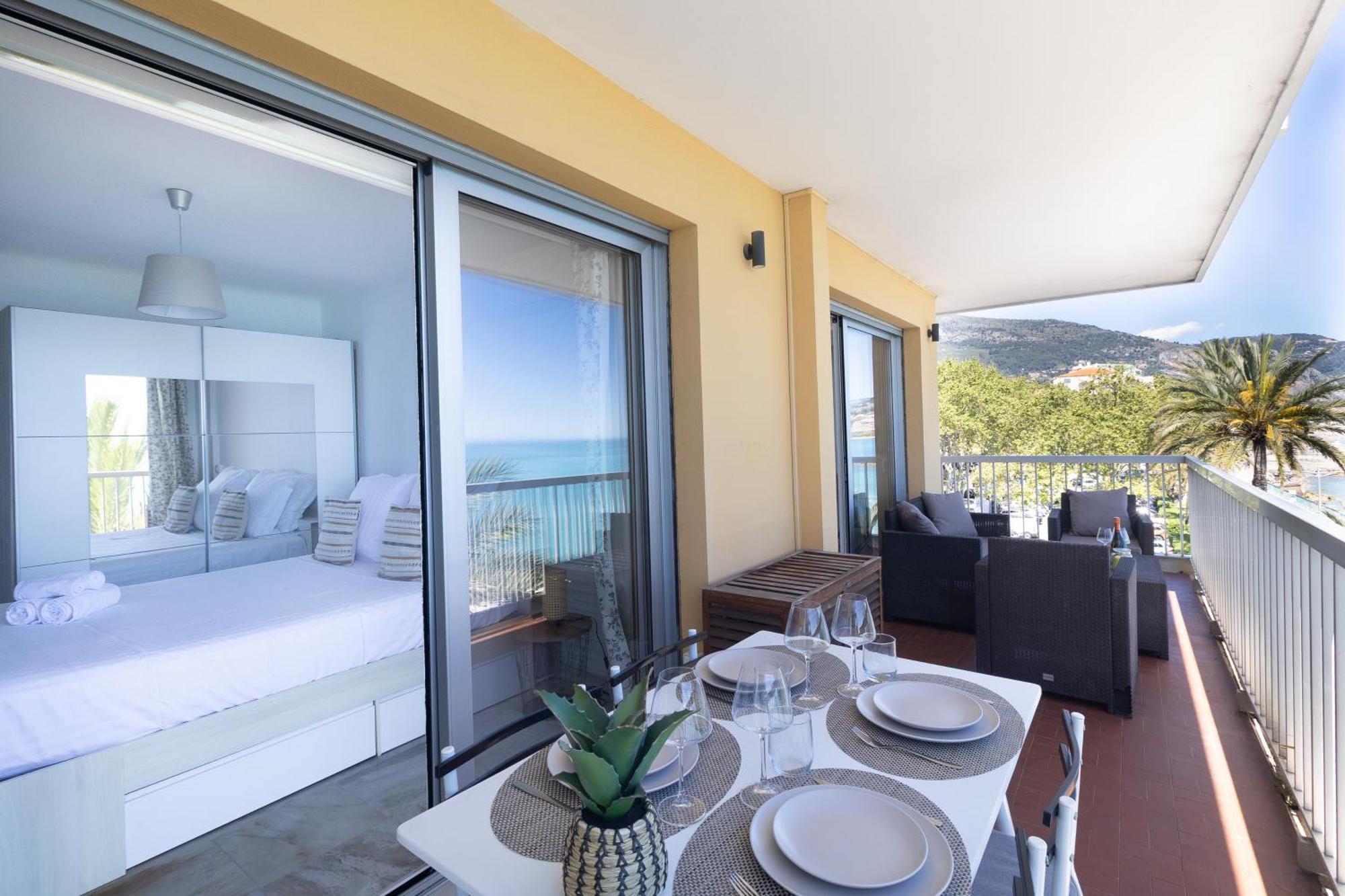 Stella Mare-vue Mer-clim-terrasse * Menton